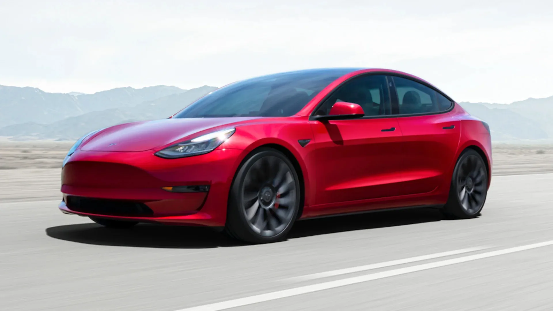 tesla model 3 side